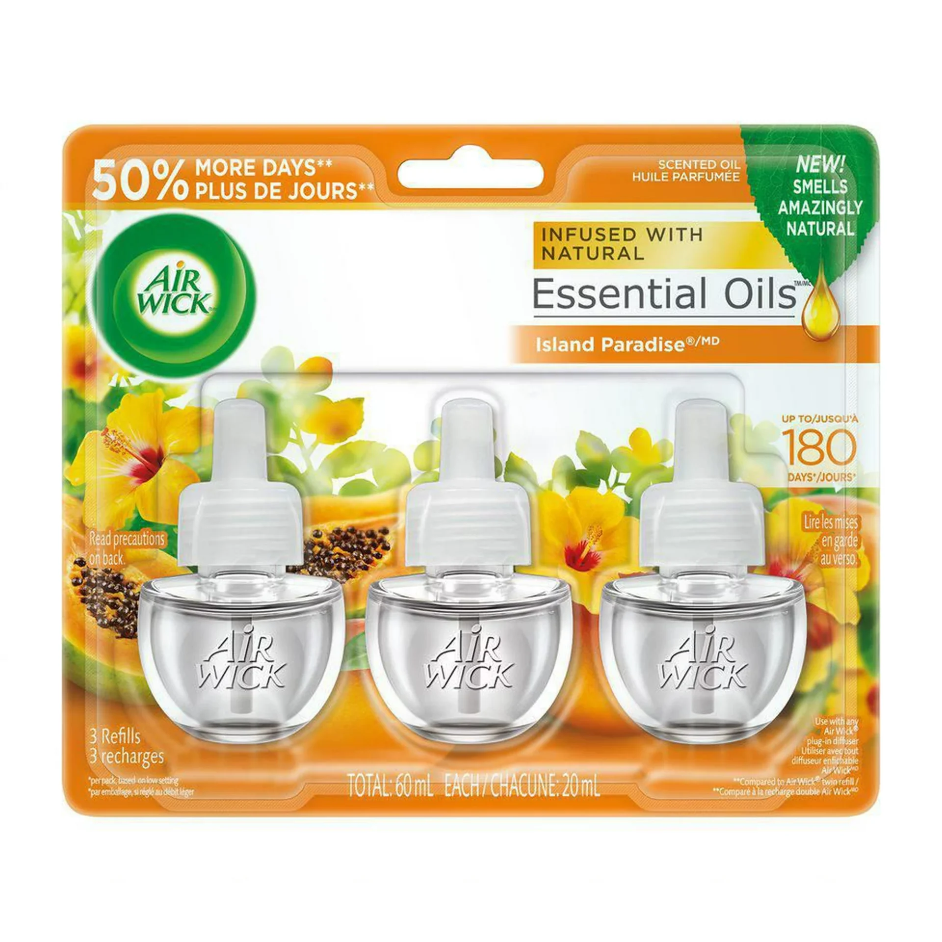 AMBIENTAL ELEC REP 3PK ISLAND PARADISE 63ML - 856193 AIRWICK